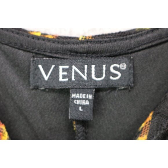 Venus 3/4 Mesh Sleeves Lace Sheer Floral Bodycon Dress-Large-Whimsigoth-Lined - Picture 7 of 13